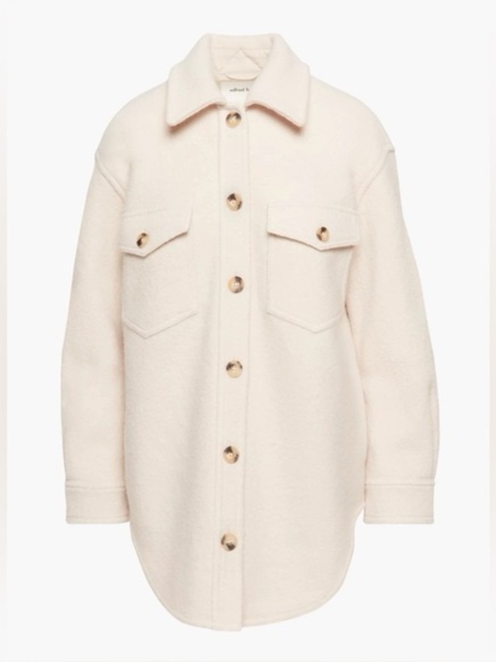 Aritzia Wilfred Free Ganna Shirt Jacket, Heather Bone, Small, Article #95384